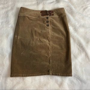 American Living corduroy buckled pencil skirt